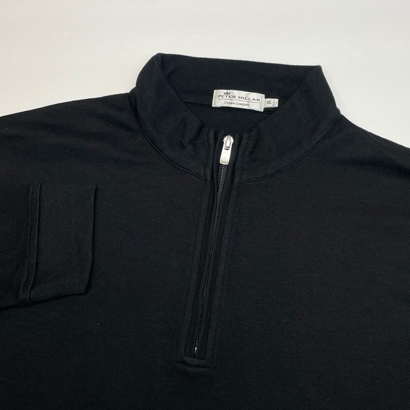 Peter Millar Other - Peter Millar Golf Pullover‎ Mens XL Black Crown Comfort Quarter Zip Fox Networks